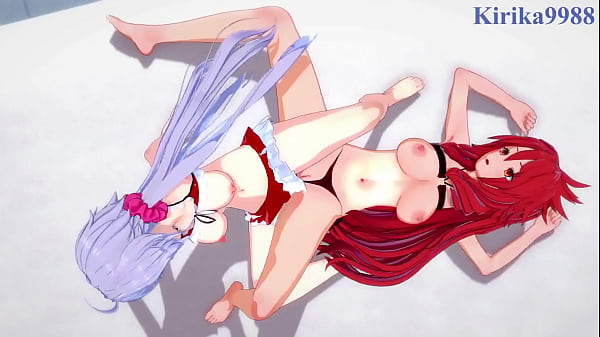 Kanade Amō dan Chris Yukine dan Tsubasa Kazanari bermain lesbian yang intens. – Hentai Simfogear